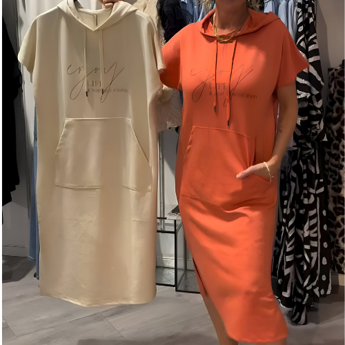 Saskia™ | Kasdienis suknelė su gobtuvu