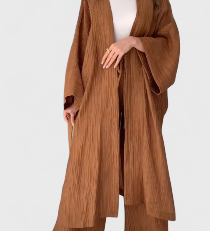Kaspijos dviejų dalių atsipalaidavimo komplektas su ilgu kimono