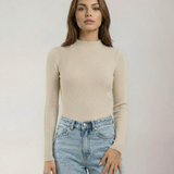 Sandra | Sandra Pusiau Aukštos Apykaklės Viršus