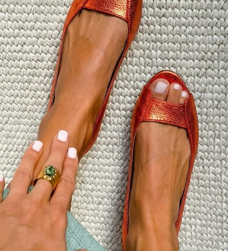 Adelina™ | Aukso Komforto Chic Sandalai