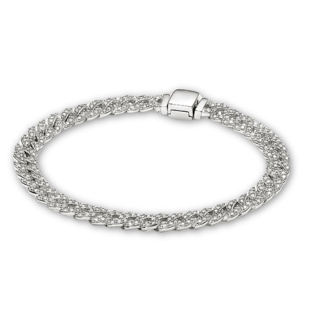 Kubinis apyrankė su Moissanite