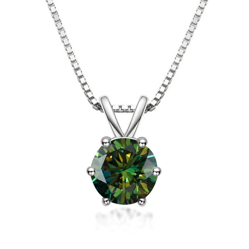 Elegantiška Moissanite Solitaire Kaklo Grandinėlė