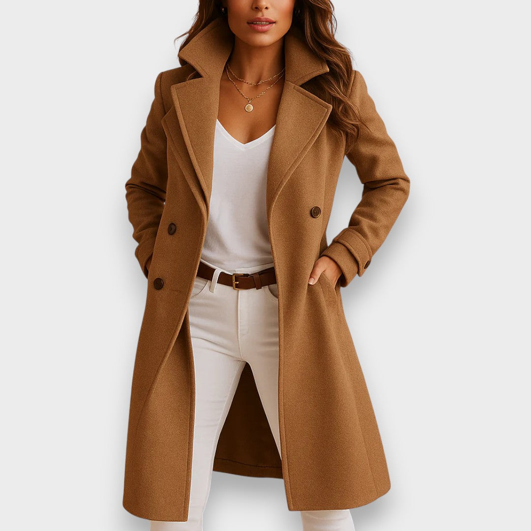 Adelina™ | Dvigubo užsegimo paltas